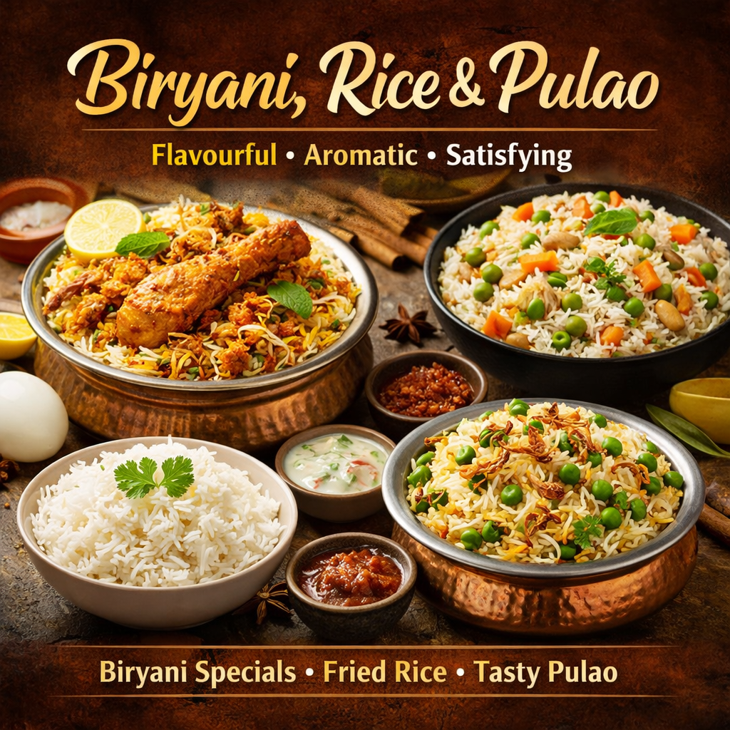 biryani, rice & pulao